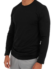 Crew Neck Long Sleeve T-Shirt Black