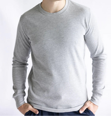 Crew Neck Long Sleeve T-Shirt Heather Grey