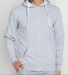 Hooded Zipper Heather Grey